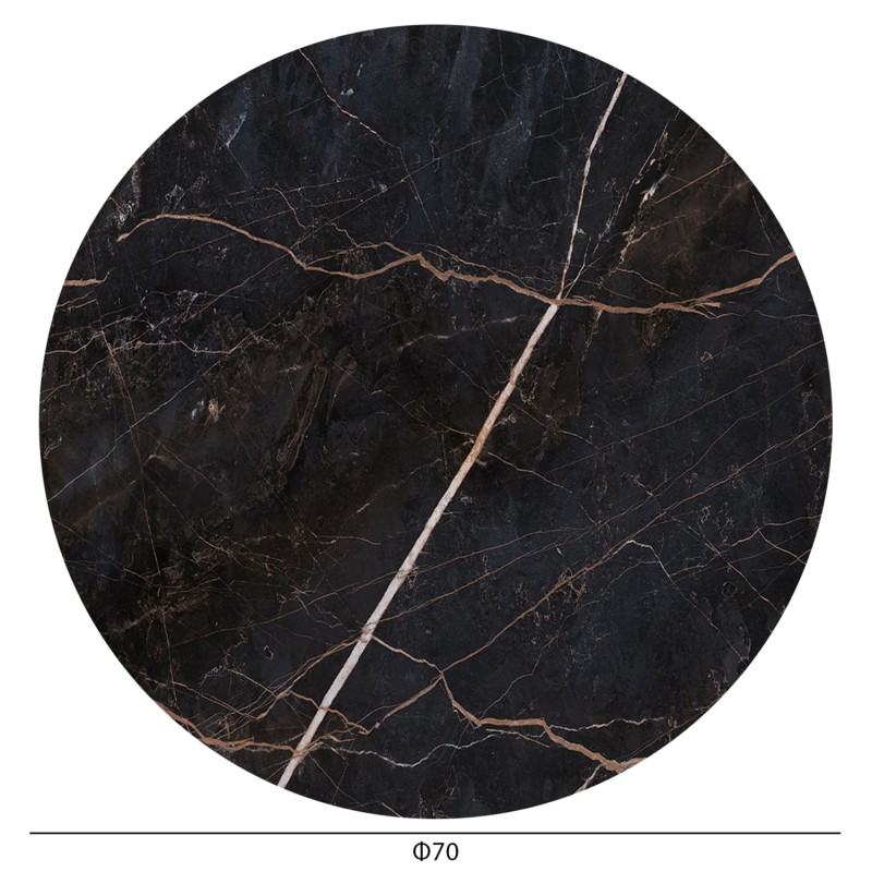 ΕΠΙΦΑΝΕΙΑ ΤΡΑΠΕΖΙΟΥ HPL ΣΤΡΟΓΓΥΛΗ HM5842.34 ΜΑΥΡΟ ΜΑΡΜΑΡΟ Φ70εκ.