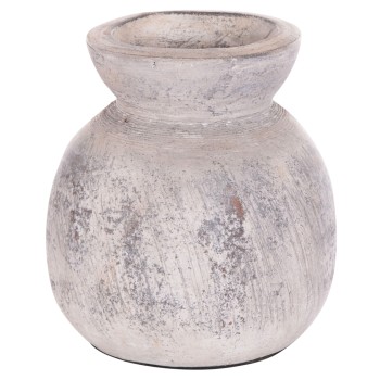 ΔΙΑΚΟΣΜΗΤΙΚΟ ΕΠΙΤΡΑΠΕΖΙΟ ΒΑΖΟ VERMO HM4396 ΤΕΡΑΚΟΤΑ ΣΕ ΑΝΟΙΧΤΟ ΓΚΡΙ Φ18x19Υεκ.