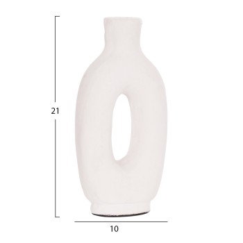 ΔΙΑΚΟΣΜΗΤΙΚΟ ΒΑΖΟ ΣΕΙΡΑ CLAYVON HM4409 ΤΕΡΑΚΟΤΑ ΣΕ ΛΕΥΚΟ 10x5x21Υεκ.