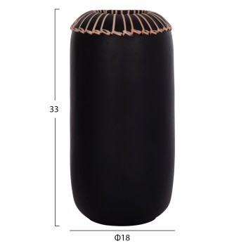 ΕΠΙΤΡΑΠΕΖΙΟ ΔΙΑΚΟΣΜΗΤΙΚΟ ΒΑΖΟ LENNOX HM4675.01S TΕΡΑΚΟΤΑ ΣΕ ΜΑΥΡΟ--Φ18x33Υεκ.