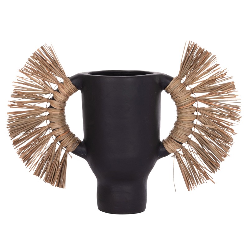 ΕΠΙΤΡΑΠΕΖΙΟ ΔΙΑΚΟΣΜΗΤΙΚΟ ΒΑΖΟ ALICA HM4668.01S ΜΑΥΡΗ ΤΕΡΑΚΟΤΑ & GRASS--55x19x34Υεκ