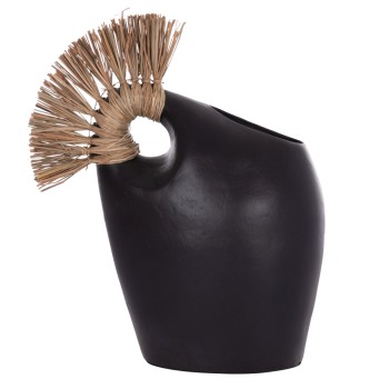 ΕΠΙΤΡΑΠΕΖΙΟ ΔΙΑΚΟΣΜΗΤΙΚΟ ALICA2 HM4671.01 ΜΑΥΡΗ ΤΕΡΑΚΟΤΑ & GRASS--44x18x50Υεκ.