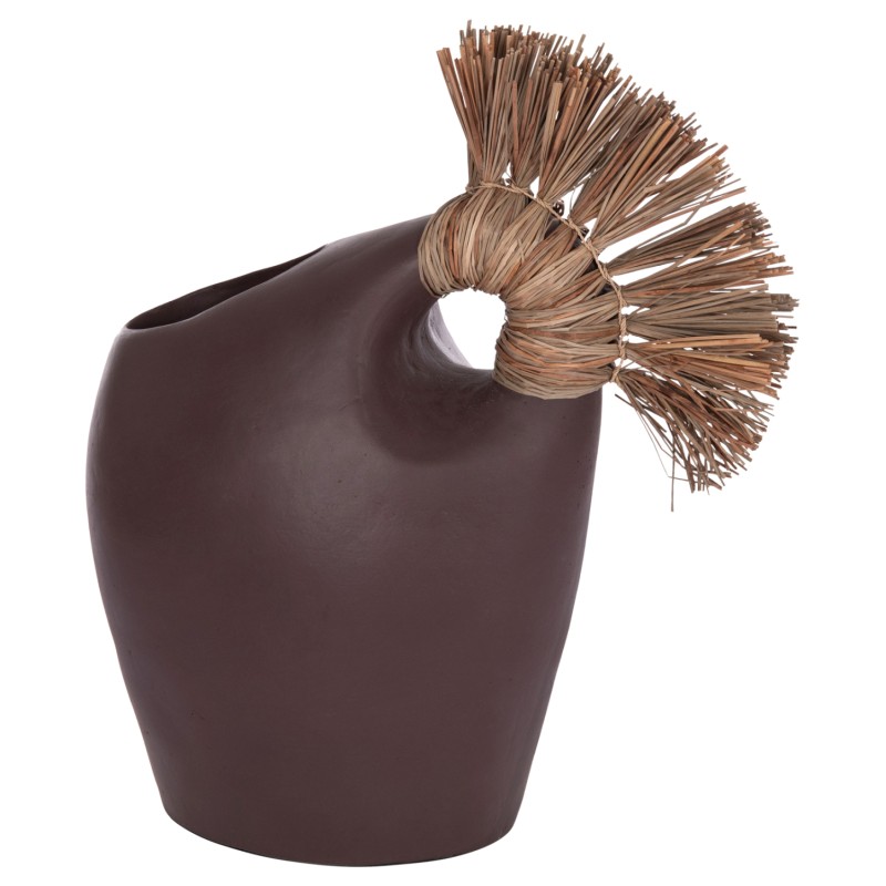 ΕΠΙΤΡΑΠΕΖΙΟ ΔΙΑΚΟΣΜΗΤΙΚΟ ALICA2 HM4671.07 ΣΟΚΟΛΑΤΙ ΤΕΡΑΚΟΤΑ & GRASS--44x18x50Υεκ.