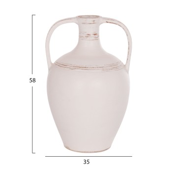 ΔΙΑΚΟΣΜΗΤΙΚΟΣ ΑΜΦΟΡΕΑΣ FEAX HM4676.02L ΛΕΥΚΗ ΤΕΡΑΚΟΤΑ--35x35x58Υεκ.