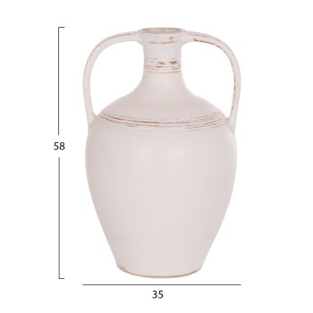 ΔΙΑΚΟΣΜΗΤΙΚΟΣ ΑΜΦΟΡΕΑΣ FEAX HM4676.02L ΛΕΥΚΗ ΤΕΡΑΚΟΤΑ--35x35x58Υεκ.