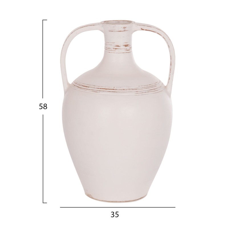 ΔΙΑΚΟΣΜΗΤΙΚΟΣ ΑΜΦΟΡΕΑΣ FEAX HM4676.02L ΛΕΥΚΗ ΤΕΡΑΚΟΤΑ--35x35x58Υεκ.