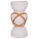 ΔΙΑΚΟΣΜΗΤΙΚΟ ΒΑΖΟ ΔΑΠΕΔΟΥ MAYNARD HM4672.02L TERRACOTTA ΛΕΥΚΟ--RATTAN Φ32x62.5Υεκ.