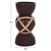 ΔΙΑΚΟΣΜΗΤΙΚΟ ΒΑΖΟ ΔΑΠΕΔΟΥ MAYNARD HM4672.07L TERRACOTTA ΣΟΚΟΛΑΤΙ-RATTAN Φ32x62.5Υεκ