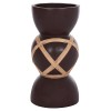 ΔΙΑΚΟΣΜΗΤΙΚΟ ΒΑΖΟ ΔΑΠΕΔΟΥ MAYNARD HM4672.07L TERRACOTTA ΣΟΚΟΛΑΤΙ-RATTAN Φ32x62.5Υεκ