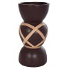 ΔΙΑΚΟΣΜΗΤΙΚΟ ΒΑΖΟ ΔΑΠΕΔΟΥ MAYNARD HM4672.07L TERRACOTTA ΣΟΚΟΛΑΤΙ-RATTAN Φ32x62.5Υεκ