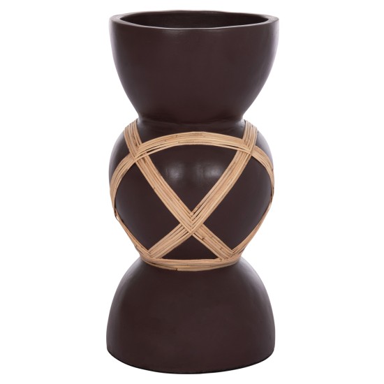 ΔΙΑΚΟΣΜΗΤΙΚΟ ΒΑΖΟ ΔΑΠΕΔΟΥ MAYNARD HM4672.07L TERRACOTTA ΣΟΚΟΛΑΤΙ-RATTAN Φ32x62.5Υεκ ΔΙΑΚΟΣΜΗΤΙΚΟ ΒΑΖΟ ΔΑΠΕΔΟΥ MAYNARD HM4672.07L TERRACOTTA ΣΟΚΟΛΑΤΙ-RATTAN Φ32x62.5Υεκ