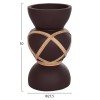 ΔΙΑΚΟΣΜΗΤΙΚΟ ΒΑΖΟ ΔΑΠΕΔΟΥ MAYNARD HM4672.07S TERRACOTTA ΣΟΚΟΛΑΤΙ-RATTAN Φ27.5x50Υεκ