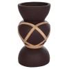 ΔΙΑΚΟΣΜΗΤΙΚΟ ΒΑΖΟ ΔΑΠΕΔΟΥ MAYNARD HM4672.07S TERRACOTTA ΣΟΚΟΛΑΤΙ-RATTAN Φ27.5x50Υεκ