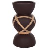 ΔΙΑΚΟΣΜΗΤΙΚΟ ΒΑΖΟ ΔΑΠΕΔΟΥ MAYNARD HM4672.07S TERRACOTTA ΣΟΚΟΛΑΤΙ-RATTAN Φ27.5x50Υεκ