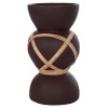 ΔΙΑΚΟΣΜΗΤΙΚΟ ΒΑΖΟ ΔΑΠΕΔΟΥ MAYNARD HM4672.07S TERRACOTTA ΣΟΚΟΛΑΤΙ-RATTAN Φ27.5x50Υεκ