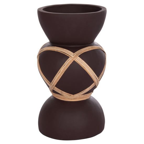 ΔΙΑΚΟΣΜΗΤΙΚΟ ΒΑΖΟ ΔΑΠΕΔΟΥ MAYNARD HM4672.07S TERRACOTTA ΣΟΚΟΛΑΤΙ-RATTAN Φ27.5x50Υεκ ΔΙΑΚΟΣΜΗΤΙΚΟ ΒΑΖΟ ΔΑΠΕΔΟΥ MAYNARD HM4672.07S TERRACOTTA ΣΟΚΟΛΑΤΙ-RATTAN Φ27.5x50Υεκ