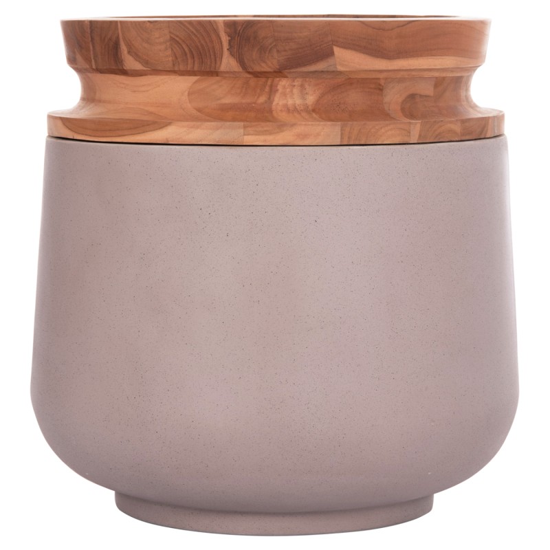 ΔΙΑΚΟΣΜΗΤΙΚΟ ΒΑΖΟ ΔΑΠΕΔΟΥ LINTER HM4662.05L FIBER CEMENT ΓΚΡΙ ΜΑΤ--ΞΥΛΟ ΤΕΑΚ Φ41x47Υεκ