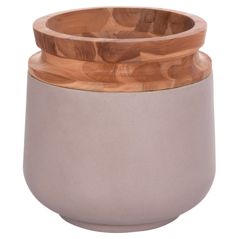 ΔΙΑΚΟΣΜΗΤΙΚΟ ΒΑΖΟ ΔΑΠΕΔΟΥ LINTER HM4662.05L FIBER CEMENT ΓΚΡΙ ΜΑΤ--ΞΥΛΟ ΤΕΑΚ Φ41x47Υεκ