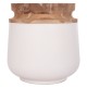 ΔΙΑΚΟΣΜΗΤΙΚΟ ΒΑΖΟ ΔΑΠΕΔΟΥ LINTER HM4662.02L FIBER CEMENT ΛΕΥΚΟ--ΞΥΛΟ ΤΕΑΚ Φ41x47Υεκ.