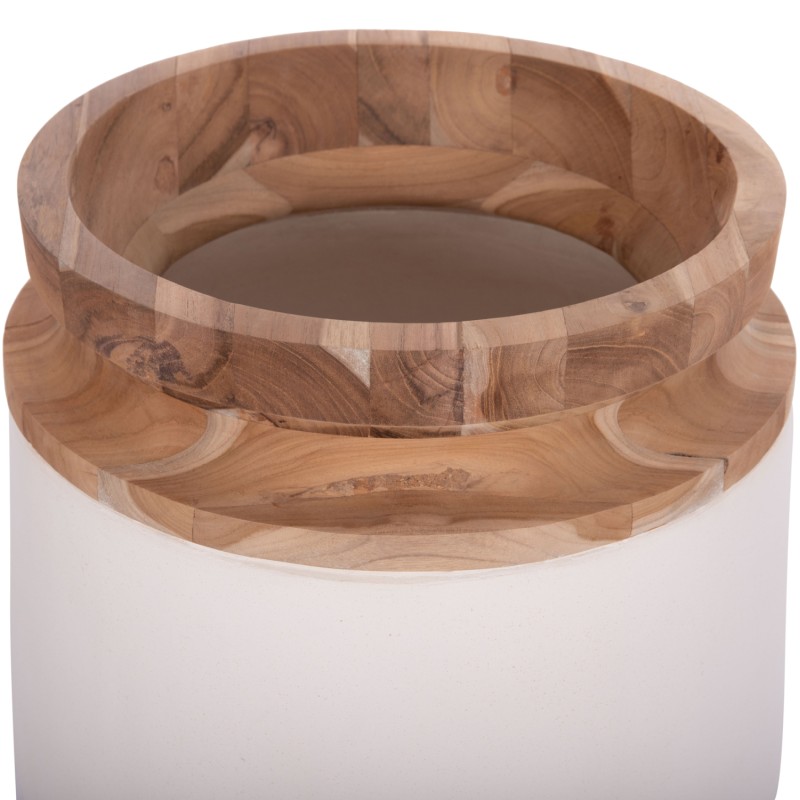 ΔΙΑΚΟΣΜΗΤΙΚΟ ΒΑΖΟ ΔΑΠΕΔΟΥ LINTER HM4662.02L FIBER CEMENT ΛΕΥΚΟ--ΞΥΛΟ ΤΕΑΚ Φ41x47Υεκ.