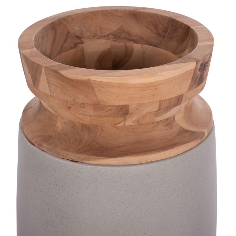 ΔΙΑΚΟΣΜΗΤΙΚΟ ΒΑΖΟ ΔΑΠΕΔΟΥ LINTER HM4662.03S FIBER CEMENT ΓΚΡΙ--ΞΥΛΟ ΤΕΑΚ Φ34x60Υεκ.