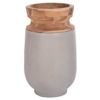 ΔΙΑΚΟΣΜΗΤΙΚΟ ΒΑΖΟ ΔΑΠΕΔΟΥ LINTER HM4662.03S FIBER CEMENT ΓΚΡΙ--ΞΥΛΟ ΤΕΑΚ Φ34x60Υεκ.