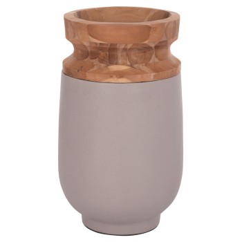 ΔΙΑΚΟΣΜΗΤΙΚΟ ΒΑΖΟ ΔΑΠΕΔΟΥ LINTER HM4662.05S FIBER CEMENT ΓΚΡΙ ΜΑΤ--ΞΥΛΟ ΤΕΑΚ Φ34x60Υεκ