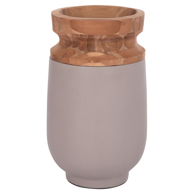 ΔΙΑΚΟΣΜΗΤΙΚΟ ΒΑΖΟ ΔΑΠΕΔΟΥ LINTER HM4662.05S FIBER CEMENT ΓΚΡΙ ΜΑΤ--ΞΥΛΟ ΤΕΑΚ Φ34x60Υεκ