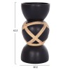 ΔΙΑΚΟΣΜΗΤΙΚΟ ΒΑΖΟ ΔΑΠΕΔΟΥ MAYNARD HM4672.01L TERRACOTTA ΜΑΥΡΟ-RATTAN Φ32x62.5Υεκ