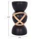 ΔΙΑΚΟΣΜΗΤΙΚΟ ΒΑΖΟ ΔΑΠΕΔΟΥ MAYNARD HM4672.01L TERRACOTTA ΜΑΥΡΟ-RATTAN Φ32x62.5Υεκ