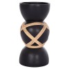 ΔΙΑΚΟΣΜΗΤΙΚΟ ΒΑΖΟ ΔΑΠΕΔΟΥ MAYNARD HM4672.01L TERRACOTTA ΜΑΥΡΟ-RATTAN Φ32x62.5Υεκ