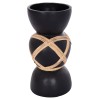 ΔΙΑΚΟΣΜΗΤΙΚΟ ΒΑΖΟ ΔΑΠΕΔΟΥ MAYNARD HM4672.01L TERRACOTTA ΜΑΥΡΟ-RATTAN Φ32x62.5Υεκ