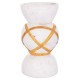 ΔΙΑΚΟΣΜΗΤΙΚΟ ΒΑΖΟ ΔΑΠΕΔΟΥ MAYNARD HM4672.02S TERRACOTTA ΛΕΥΚΟ--RATTAN Φ27.5x50Υεκ