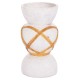 ΔΙΑΚΟΣΜΗΤΙΚΟ ΒΑΖΟ ΔΑΠΕΔΟΥ MAYNARD HM4672.02S TERRACOTTA ΛΕΥΚΟ--RATTAN Φ27.5x50Υεκ