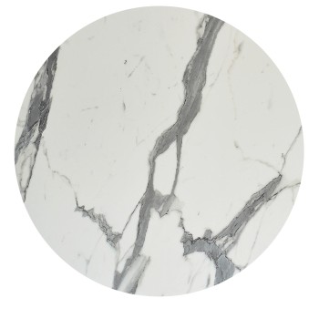 ΕΠΙΦΑΝΕΙΑ ΤΡΑΠΕΖΙΟΥ HPL ΣΤΡΟΓΓΥΛΗ HM6351.31 ΛΕΥΚΟ ΜΑΡΜΑΡΟ Φ120εκ.