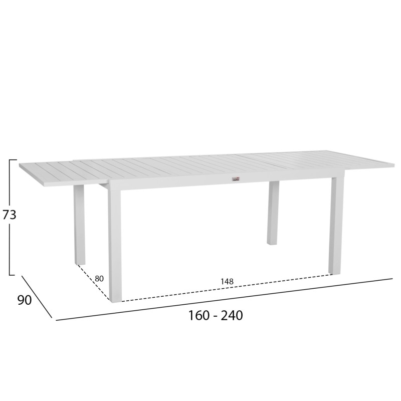 ΣΕΤ ΤΡΑΠΕΖΑΡΙΑΣ ΕΞ.ΧΩΡΟΥ 7ΤΜΧ KRUM HM21131 ΛΕΥΚΟ ΑΛΟΥΜΙΝΙΟ--P.E.RATTAN