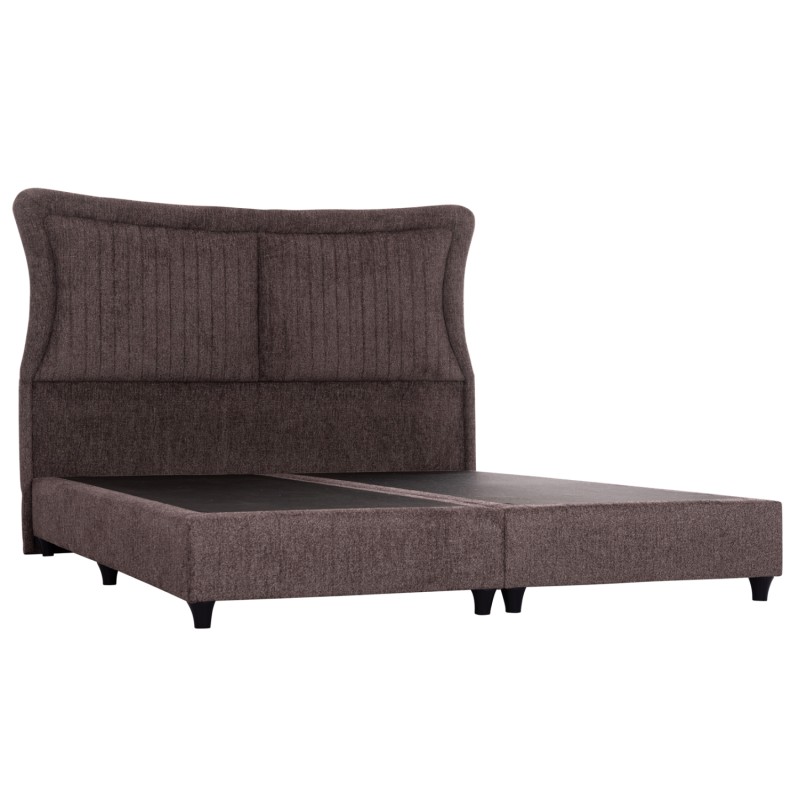 ΚΡEΒΑΤΙ ΔΙΠΛΟ NESTOR HM715.02 ΥΦΑΣΜΑ TEDDY ΚΑΦΕ--ΓΙΑ ΣΤΡΩΜΑ 160x200εκ.