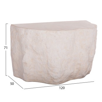 ΚΟΝΣΟΛΑ ΒΡΑΧΟΣ INTERON HM18152.02 FIBER CEMENT ΣΕ ΛΕΥΚΟ--120x50x71Υεκ.