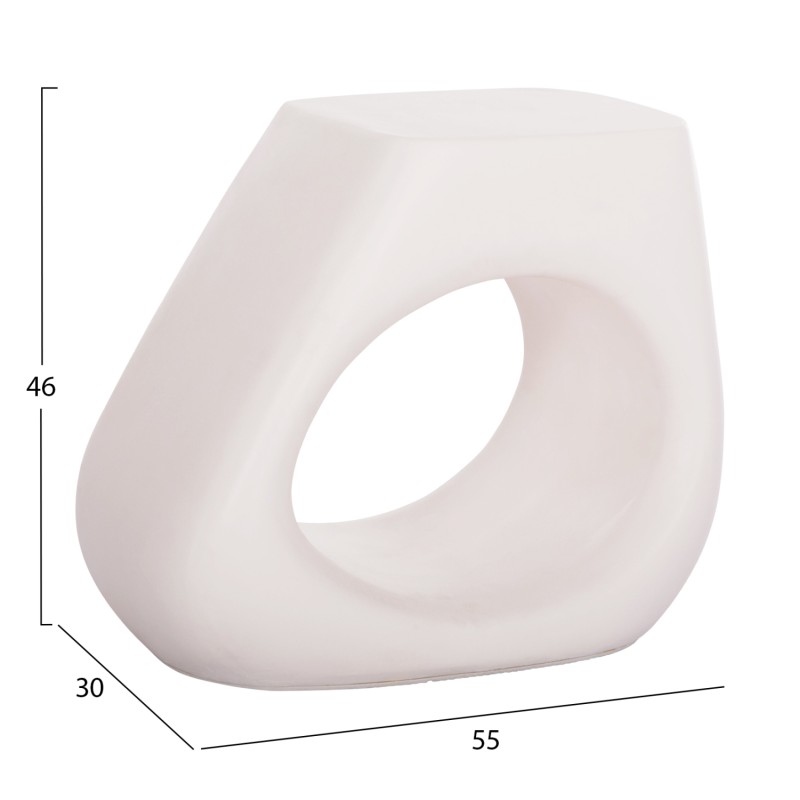 ΣΚΑΜΠΟ ΣΑΛΟΝΙΟΥ LANS HM4691.02 FIBER CEMENT ΣΕ ΛΕΥΚΟ--55x30x46Υεκ.