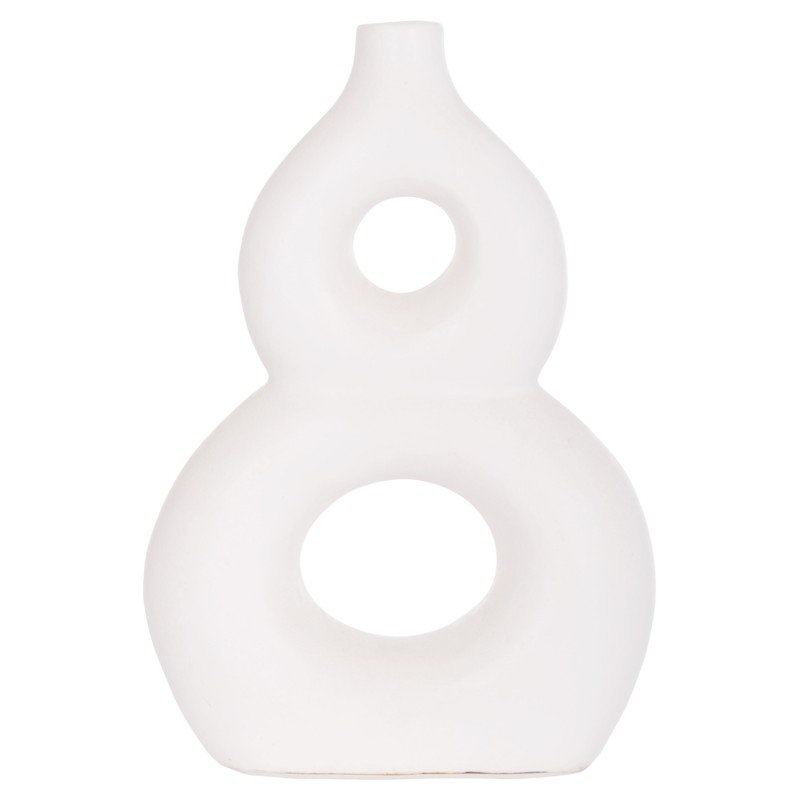 ΕΠΙΤΡΑΠΕΖΙΟ ΔΙΑΚΟΣΜΗΤΙΚΟ ΒΑΖΟ FIORIN HM4666.02S ΤΕΡΑΚΟΤΑ ΣΕ ΛΕΥΚΟ--21x7.5x31Υεκ.