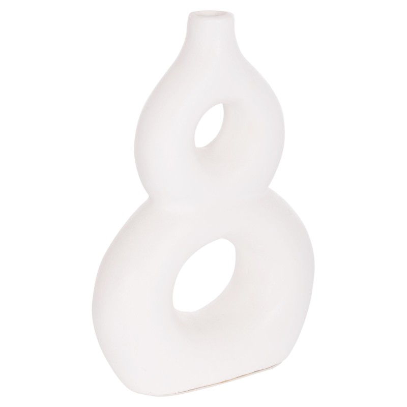 ΕΠΙΤΡΑΠΕΖΙΟ ΔΙΑΚΟΣΜΗΤΙΚΟ ΒΑΖΟ FIORIN HM4666.02S ΤΕΡΑΚΟΤΑ ΣΕ ΛΕΥΚΟ--21x7.5x31Υεκ.