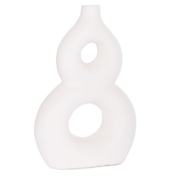 ΕΠΙΤΡΑΠΕΖΙΟ ΔΙΑΚΟΣΜΗΤΙΚΟ ΒΑΖΟ FIORIN HM4666.02S ΤΕΡΑΚΟΤΑ ΣΕ ΛΕΥΚΟ--21x7.5x31Υεκ.