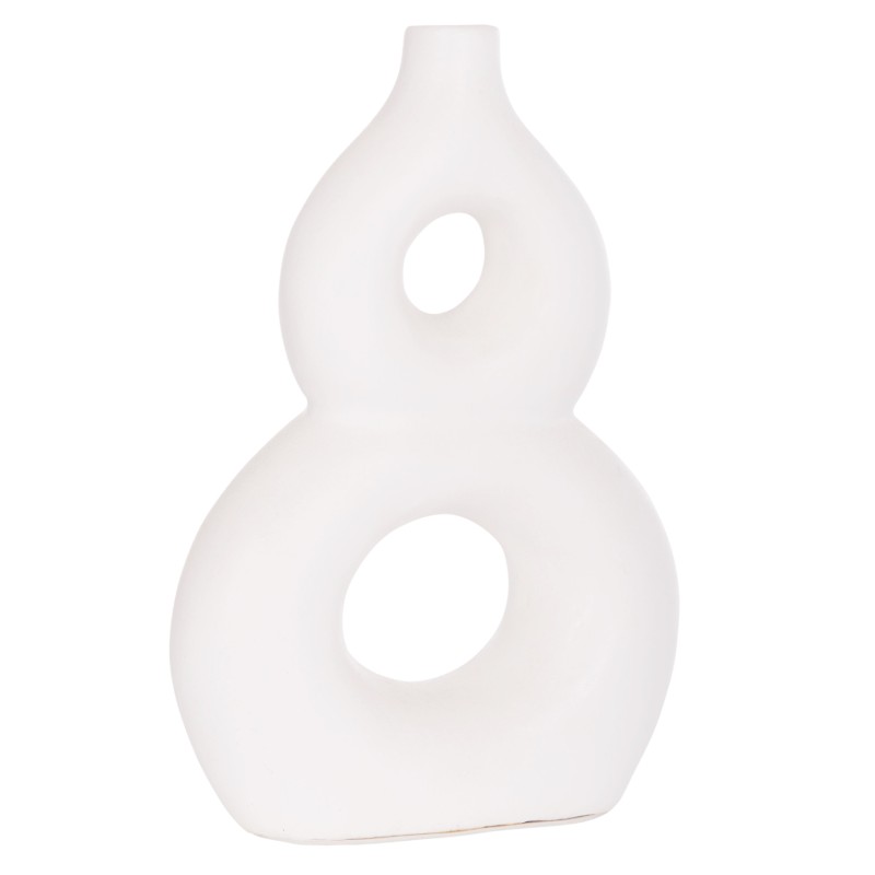 ΕΠΙΤΡΑΠΕΖΙΟ ΔΙΑΚΟΣΜΗΤΙΚΟ ΒΑΖΟ FIORIN HM4666.02S ΤΕΡΑΚΟΤΑ ΣΕ ΛΕΥΚΟ--21x7.5x31Υεκ.