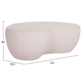 ΤΡΑΠΕΖΙ ΣΑΛΟΝΙΟΥ GERSON HM18151.02L FIBER CEMENT ΣΕ ΛΕΥΚΟ--122x78,5x40Υεκ.