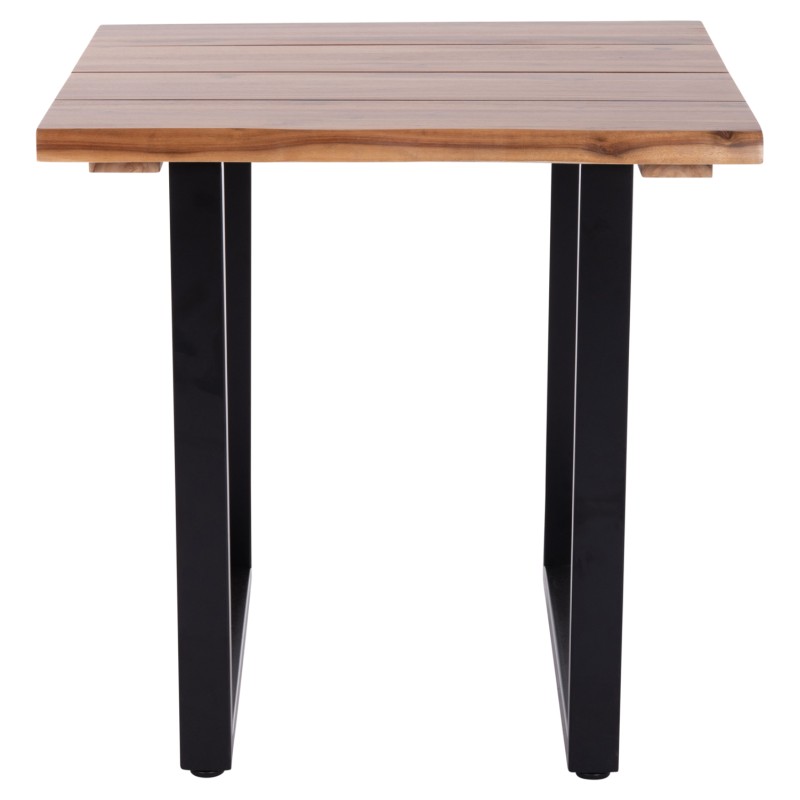 ΤΡΑΠΕΖΙ ΤΡΑΠΕΖΑΡΙΑΣ FRIGGO HM6294.01 ΞΥΛΟ ΑΚΑΚΙΑΣ 3,5εκ πάχος--ΠΟΔΙΑ ΜΕΤΑΛΛΙΚΑ 80x80x77Υεκ.