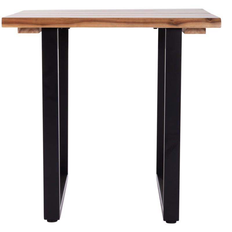 ΤΡΑΠΕΖΙ ΤΡΑΠΕΖΑΡΙΑΣ FRIGGO HM6294.01 ΞΥΛΟ ΑΚΑΚΙΑΣ 3,5εκ πάχος--ΠΟΔΙΑ ΜΕΤΑΛΛΙΚΑ 80x80x77Υεκ.