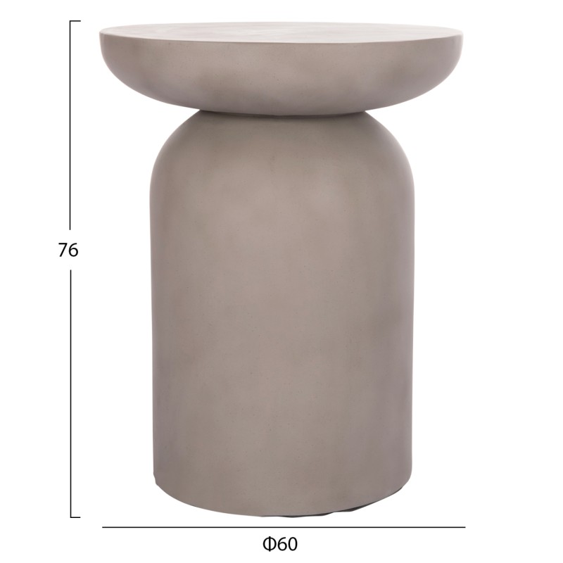 ΒΟΗΘΗΤΙΚΟ ΤΡΑΠΕΖΙ ANNA HM18160.03 FIBER CEMENT ΣΕ ΓΚΡΙ--Φ60x76Υεκ.