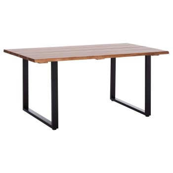 ΤΡΑΠΕΖΙ ΤΡΑΠΕΖΑΡΙΑΣ FRIGGO HM6297.01 ΞΥΛΟ ΑΚΑΚΙΑΣ 3,5εκ πάχος--ΠΟΔΙΑ ΜΕΤΑΛΛΙΚΑ 160x80x77Υεκ.