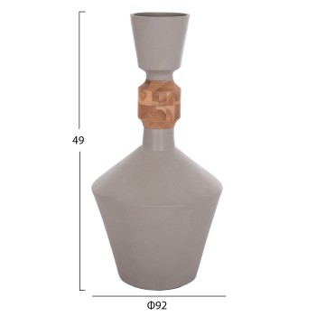 ΔΙΑΚΟΣΜΗΤΙΚΟ ΒΑΖΟ ΔΑΠΕΔΟΥ NEBULA HM4661.03 FIBER CEMENT ΓΚΡΙ--ΞΥΛΟ ΤΕΑΚ Φ60x115Υεκ.