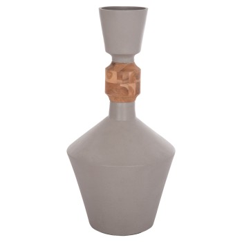 ΔΙΑΚΟΣΜΗΤΙΚΟ ΒΑΖΟ ΔΑΠΕΔΟΥ NEBULA HM4661.03 FIBER CEMENT ΓΚΡΙ--ΞΥΛΟ ΤΕΑΚ Φ60x115Υεκ.